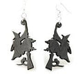 Witch On Broomstick Earrings # 1227
