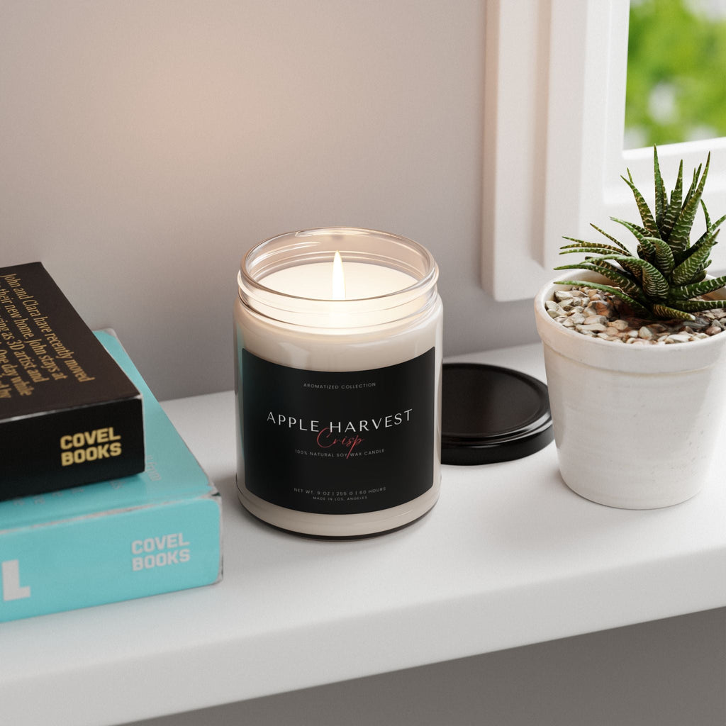 Apple Harvest Scented Soy Candle - Hand-poured Aromatherapy, Cozy Gift