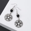Gothic Dark Style Moon Sun Pentagram Earring Occult Crescent Wicca