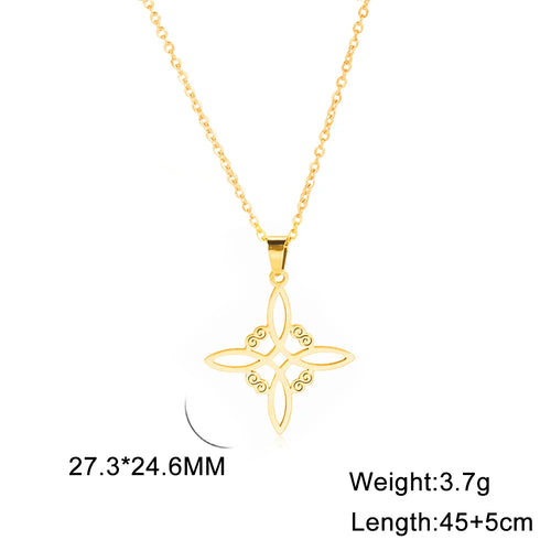 Skyrim Wicca Witchcraft Witch Knot Necklace Stainless Steel Choker