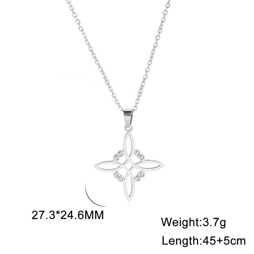 Skyrim Wicca Witchcraft Witch Knot Necklace Stainless Steel Choker