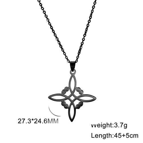 Skyrim Wicca Witchcraft Witch Knot Necklace Stainless Steel Choker