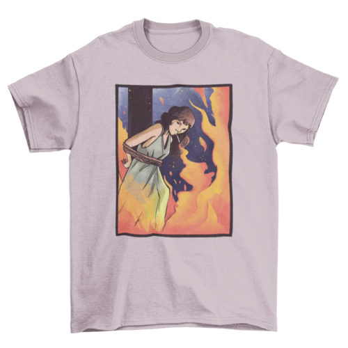 Burning witch cigarette t-shirt